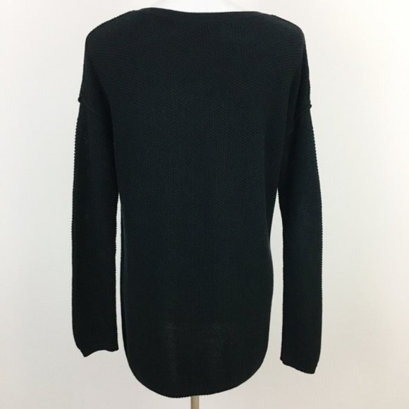 Vince cashmere cotton seed stitch waffle knit boxy relaxed fit pullover sweater - Picture 5 of 16